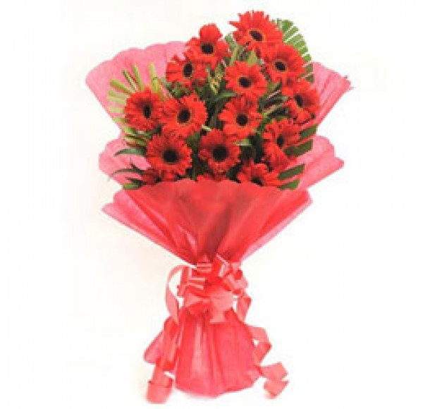 Bouquet of Gerberas in Red Colour